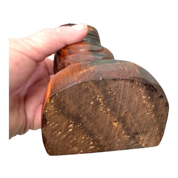 Authentic Maori Teko Teko Carved Wooden Cultural Art Statue Rotorua New Zealand - Picture 8 of 9